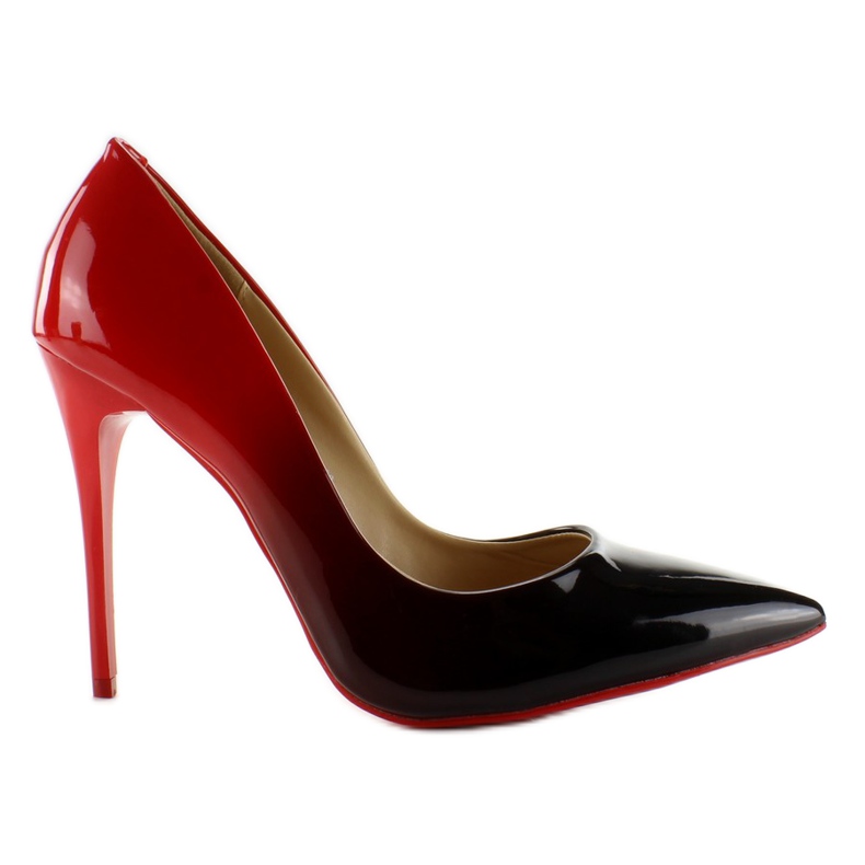 Salto ombre sombreado LT76 Preto / Vermelho
