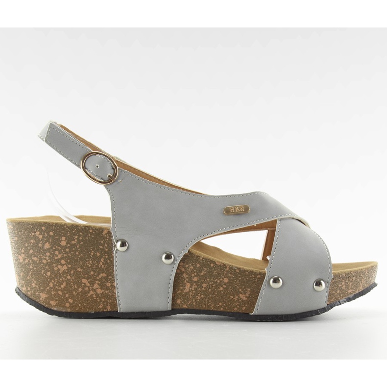 Sandálias em sola de cortiça L. Grey cinza