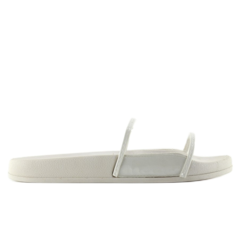 Chinelos com faixa transparente Ts168-6 branco