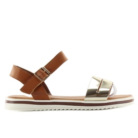 Sandálias com Fecho no Tornozelo 7L151 marrom