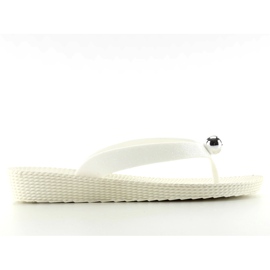 Chinelos com bola prateada 9-56 branca branco