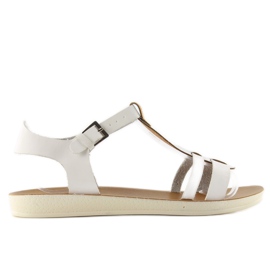 Sandálias com tira metálica 760 branco Sandálias com tira metálica 760 branco