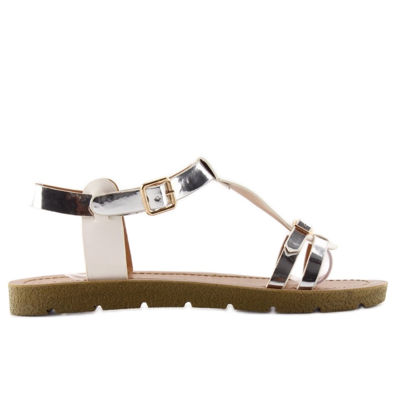 Sandálias femininas JK-60 Branco cinza