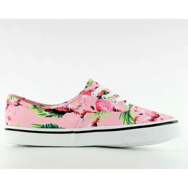 Sapatilhas com flamingos rosa Ka20