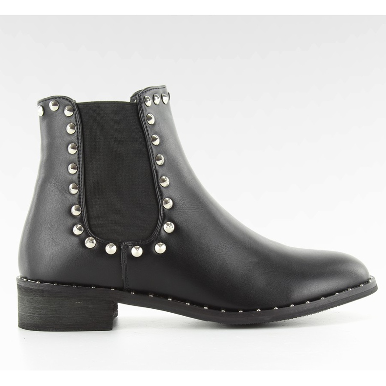 Botas femininas Jodhpur com tachas NC71 Preto