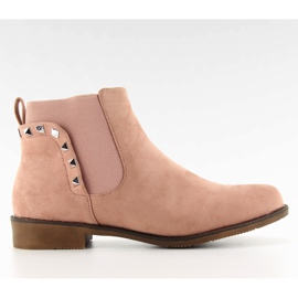 Botas de camurça com tachas F175 Pink rosa
