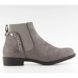 Botas de camurça com tachas F175 Grey cinza