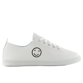 Sapatilhas com carinha sorridente nb105 Branco
