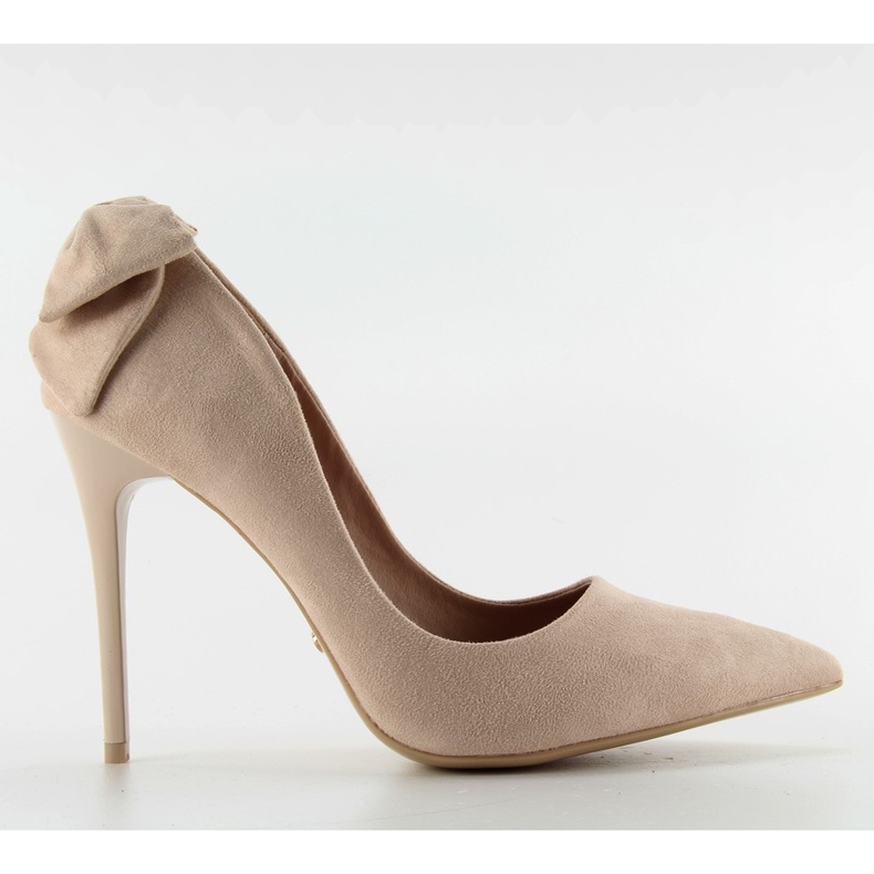 Saltos de camurça com laço LE035 Beige bege