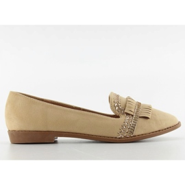 Mocassins Lordsy decorados com sk33p Damasco castanho