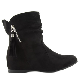 Saszki com um zíper decorativo preto PE102