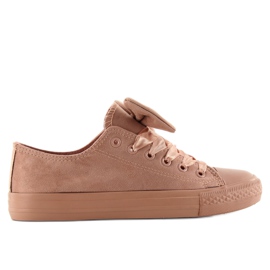 Tênis clássico com laço by-025 D. pink rosa