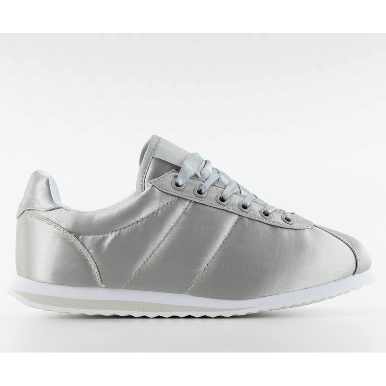 8850 sapatos esportivos de cetim cinza