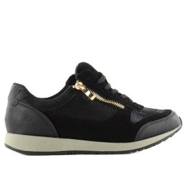 Sapatos desportivos com fecho de correr 1280-2 preto