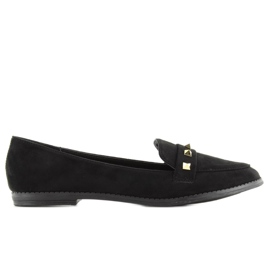 Mocassins de mulher com tachas 888-5 preto