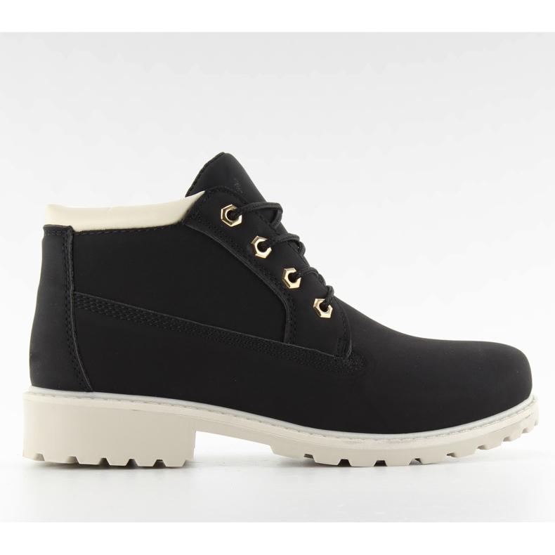 Botas de tornozelo de mulher negra preto