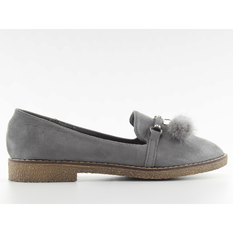 Mocassins femininos senhores JH52p cinza