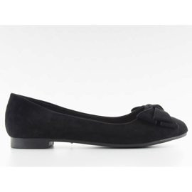 Bailarinas femininas camurça t291p preta preto