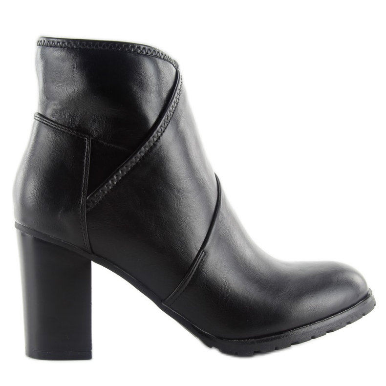 Botas femininas de salto alto BG-65 pretas preto