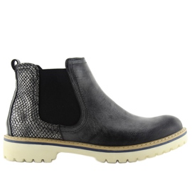 Botas Jodhpur em estilo desportivo 857-Pa preto Botas Jodhpur em estilo desportivo 857-Pa preto