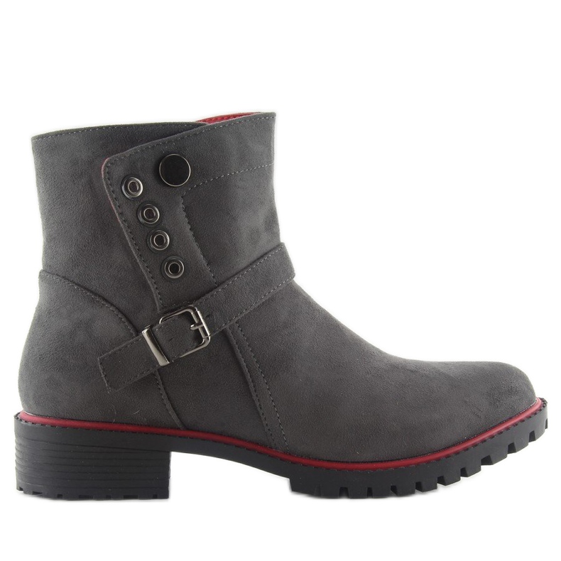 Botas Jodhpur com acabamento r112p cinza