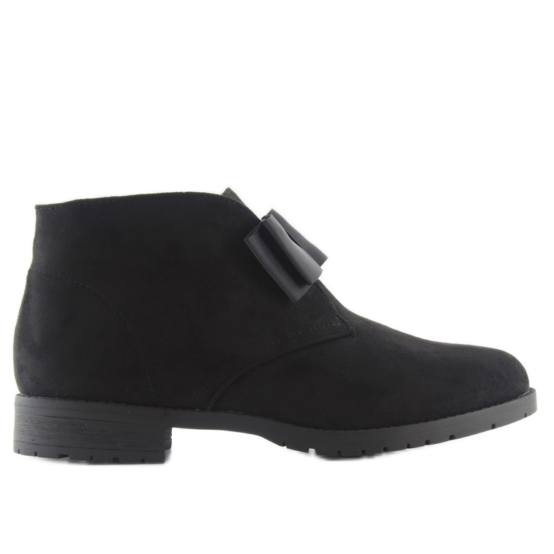 Botas Chelsea Femininas com Laço C-7117 Preto