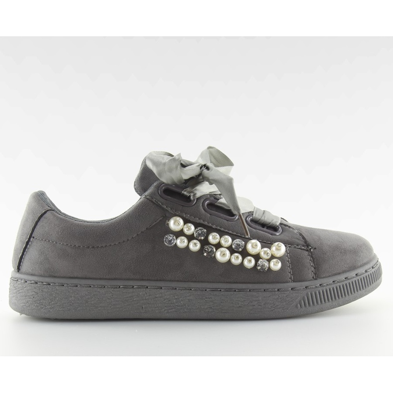 Tênis cinza com pérolas H99-11 cinza
