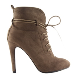 Botas Marrons de Salto Alto Lb-257 marrom