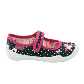 Befado calçado infantil sapatilhas sapatilhas 114x253 azul marinho rosa branco