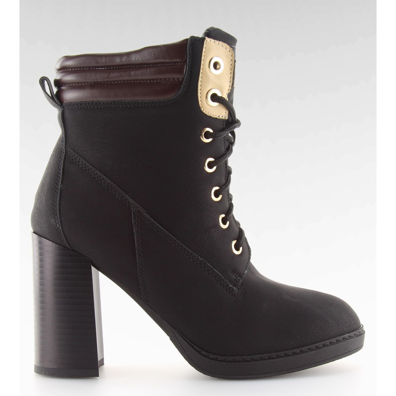 Botas de madeira preta NS05P preto