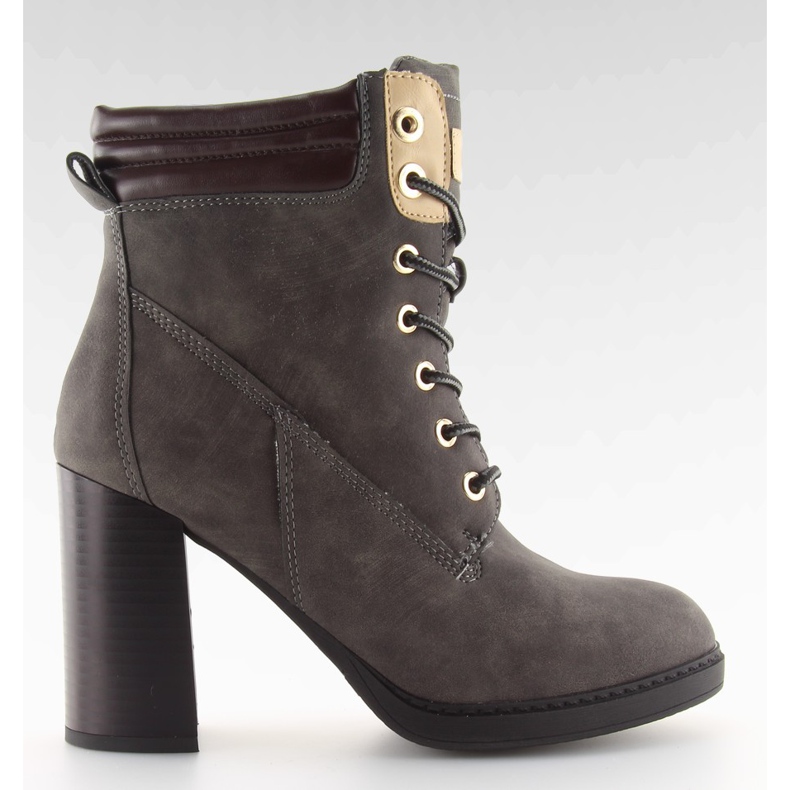 Botas de madeira cinza NS05P cinza