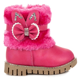 Botas quentes para meninas rosa