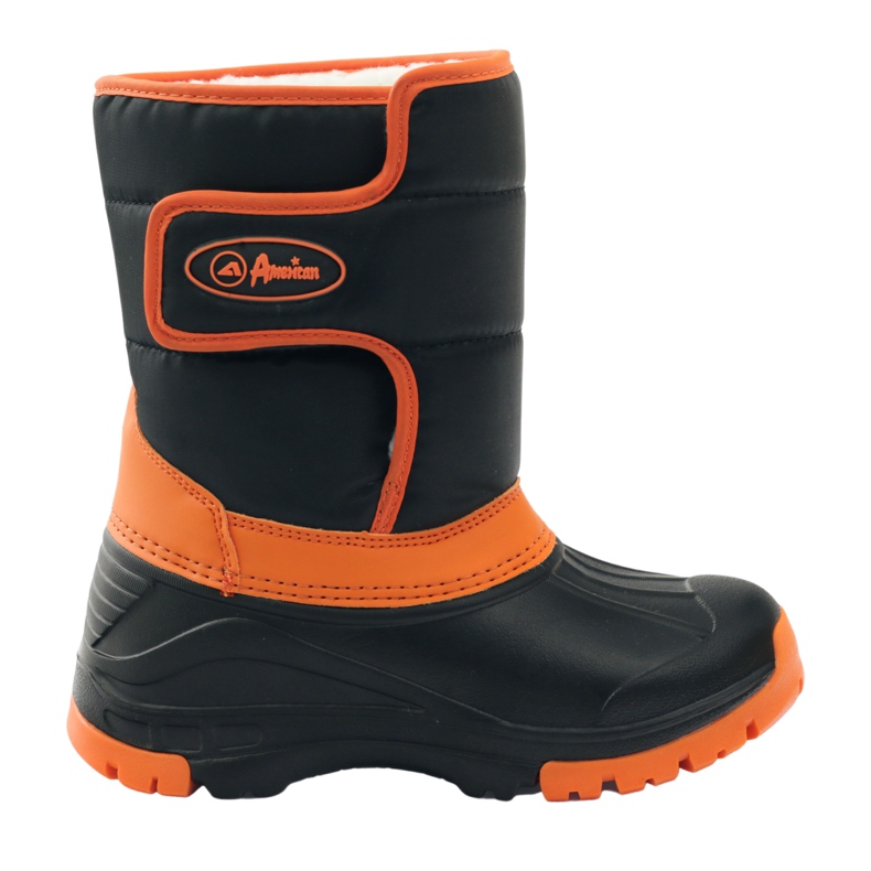 American Club Botas de inverno botas americanas super leves preto laranja