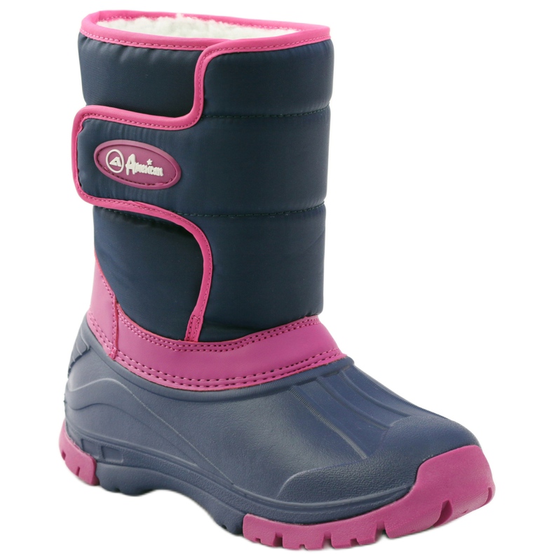 Botas de inverno superleves botas American Club azul marinho rosa