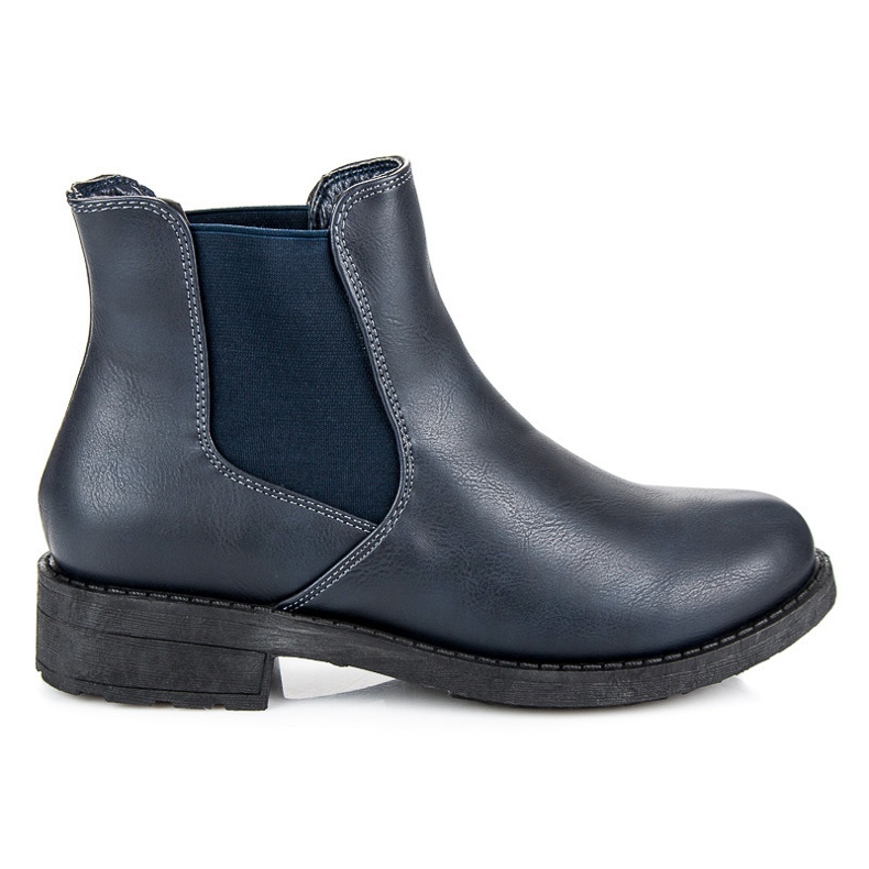 Licean Botas Chelsea azul marinho para outono