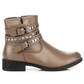 Yes Mile Botas com fivela decorativa marrom