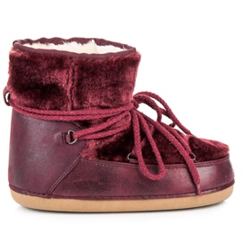 Ideal Shoes Botas de neve Claret vermelho