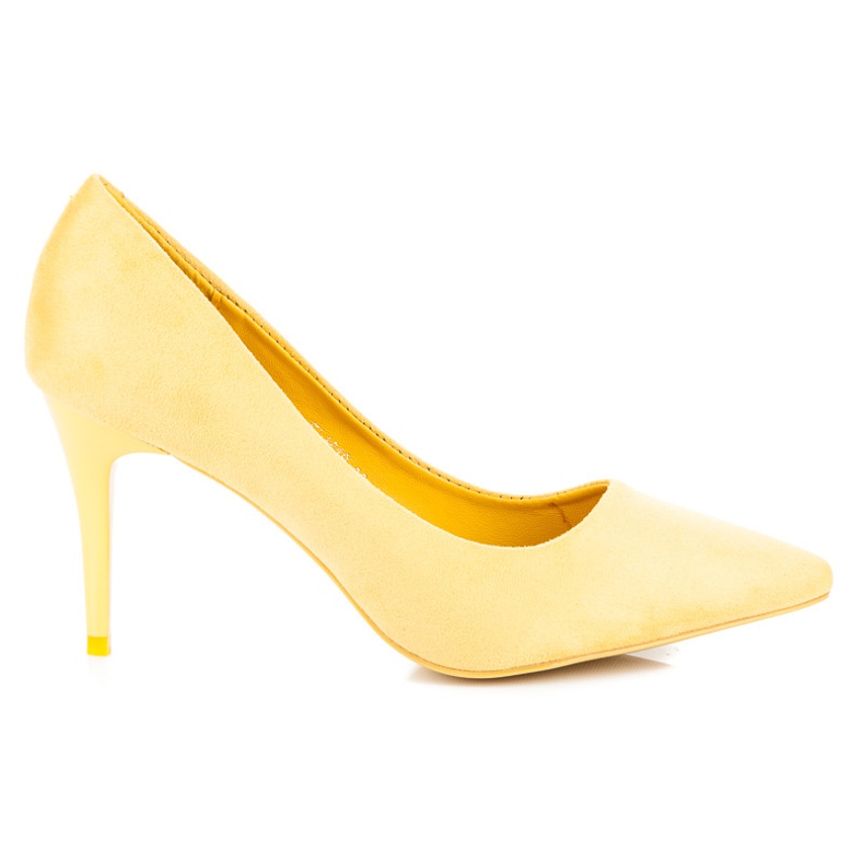 Comer saltos de camurça amarelo