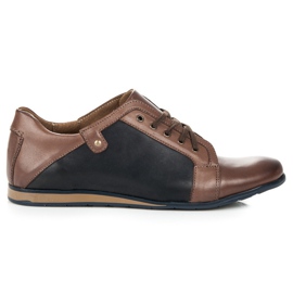 Lucca Sapatos Masculinos de Couro marrom