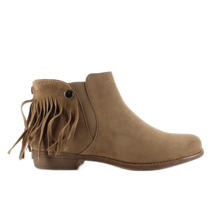 Botas Jodhpur com franjas destacáveis ​​9177 Camel castanho