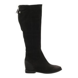 Botas com zíper decorativo Edeo 3138 preto Botas com zíper decorativo Edeo 3138 preto