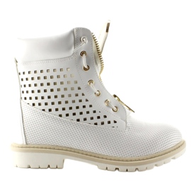 Bálsamo a céu aberto, zíper dourado, branco R103 Branco