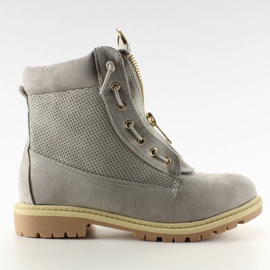 Jaquetas Balman de camurça cinza 2051 Cinza