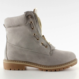 Sapato balman de camurça cinza