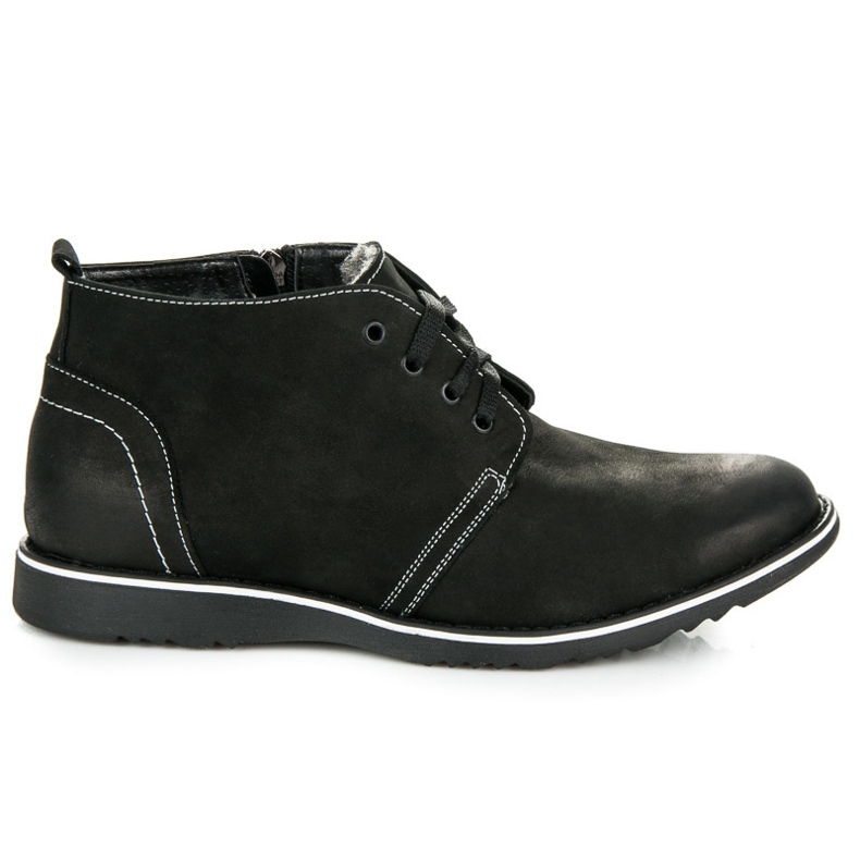 Lucca Botins de pele de carneiro preto