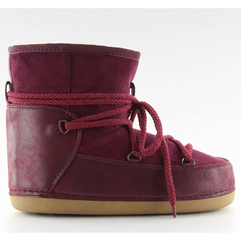 Botas de neve Moon claret HW9500 bordeaux vermelho