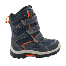 American Club Botas com membrana Navy 1710 azul marinho laranja