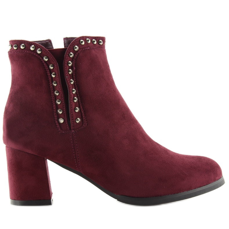 Botas de salto alto cor de vinho vermelho