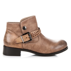 Botas baixas com padrão marrom