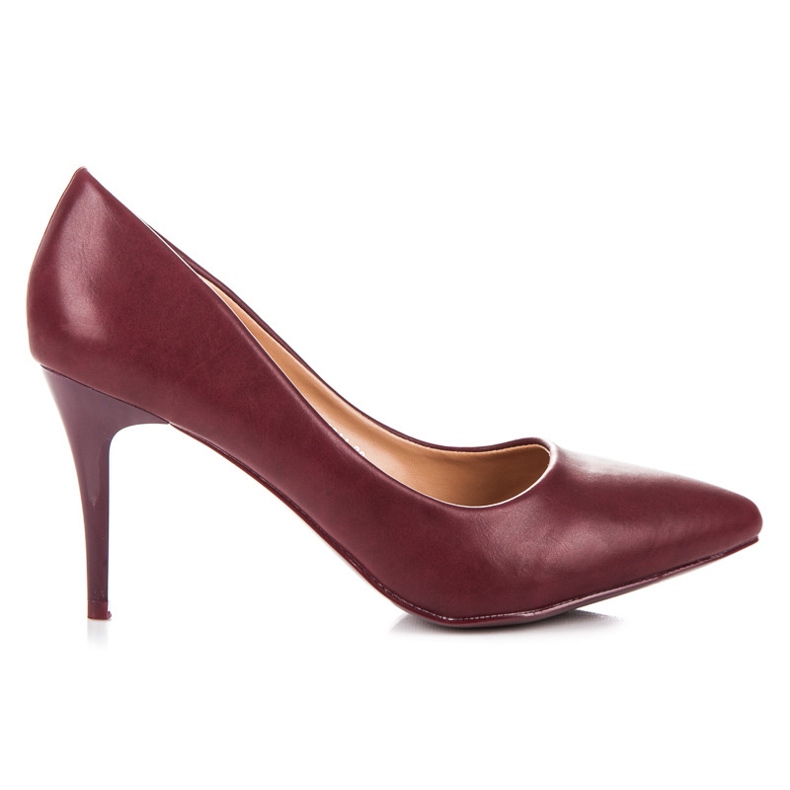 Ideal Shoes salto alto marrom vermelho